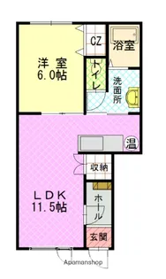 SKY TOWN【102号室】の間取り