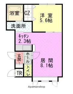 ル・ミュゼ川端【1階】の間取り