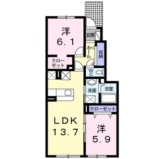 アリ・ビラⅡ【1階】の間取り