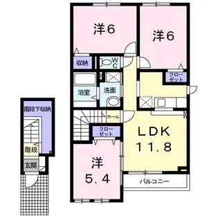 メゾン ド ひいらぎ【2階】の間取り