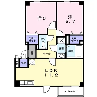 メゾン・ド・ポレール【1階】の間取り