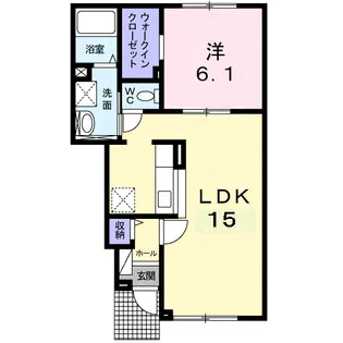 リリーベルⅠ【1階】の間取り