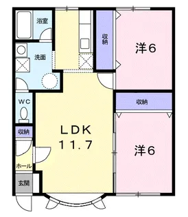 PARK喜多川D【1階】の間取り