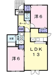 ベルアンジュ【1階】の間取り