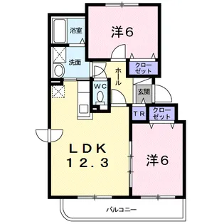 ベルグランデA【2階】の間取り