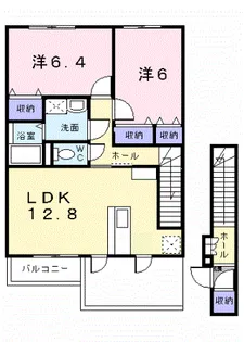 ジェルメスクエア【2階】の間取り