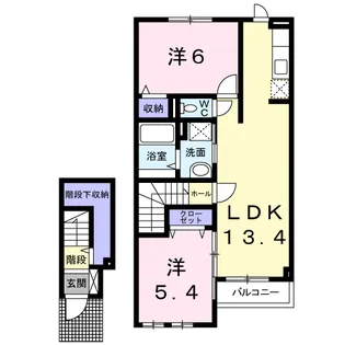 ノースウィング【2階】の間取り