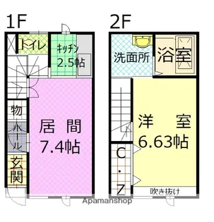 WEST ESPACE【1階】の間取り