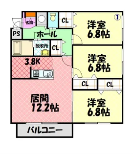 メゾンベルタデーレFM【201号室】の間取り