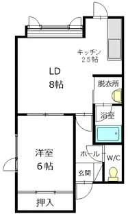 パセオ東光4.1【203号室】の間取り