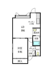 1LDKの間取り画像