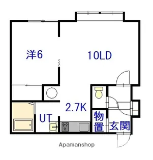 ファミ【102号室】の間取り