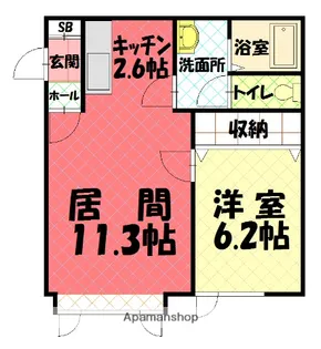 EAST HILLⅢ【205号室】の間取り