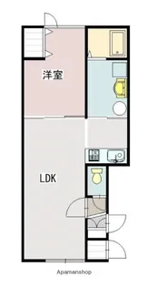 ラメゾン豊岡A【203号室】の間取り