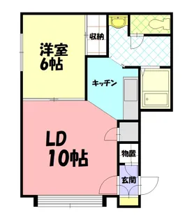 1LDKの間取り画像