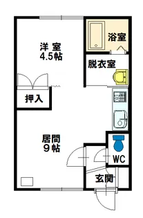 カーサエスポワール【103号室】の間取り