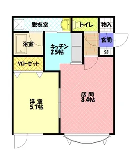 ロワールA【1階】の間取り