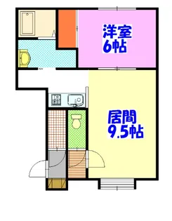 ハーベストA【1階】の間取り