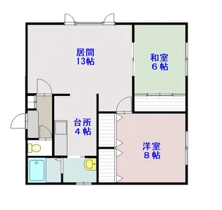 ノーザンパークA【201号室】の間取り