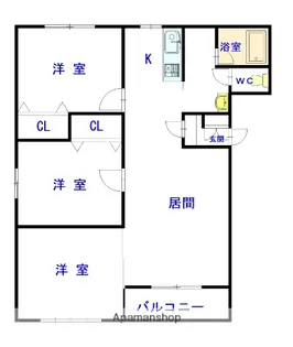 ロイヤルフローラ【1階】の間取り