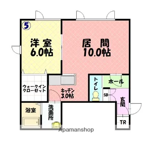 1LDKの間取り画像