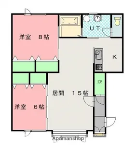 コスモス【206号室】の間取り