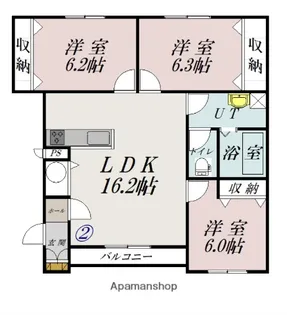 エスパシオ6.19【202号室】の間取り