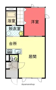 ラ・フランス【2階】の間取り