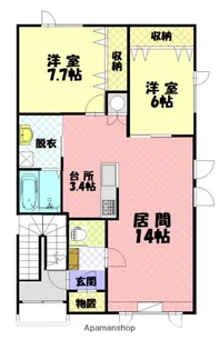 リリヴァレⅥ【2階】の間取り