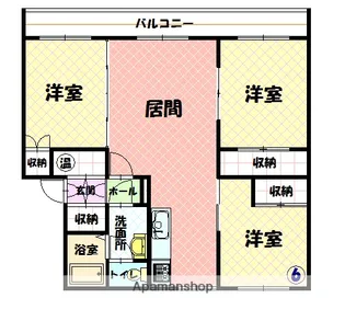 パティオス820【3階】の間取り