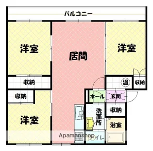 パティオス820【1階】の間取り