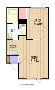 クラージュ【202号室】の間取り