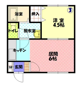 グランデ忠和A【103号室】の間取り
