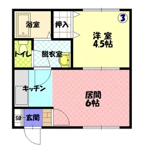 グランデ忠和A【1階】の間取り