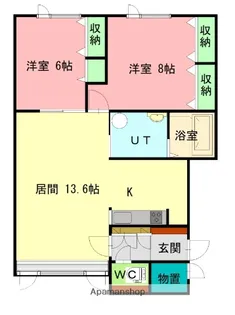 WOOD ONE B棟【2階】の間取り