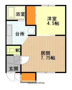 ハイツエルムB【2階】の間取り