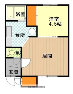 ハイツエルムB【1階】の間取り