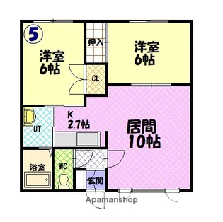 エステート・神居【1階】の間取り