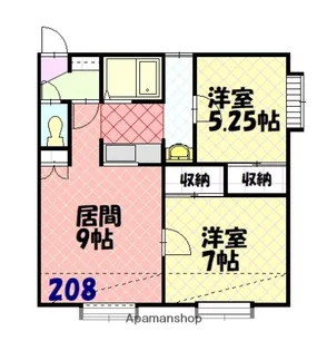ネイシェル【208号室】の間取り