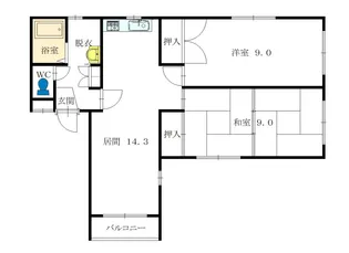 タケオハイツ【2階】の間取り