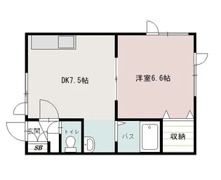 ノースウイング21【203号室】の間取り