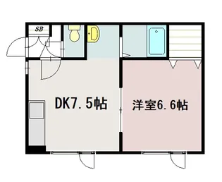 ノースウイング21【206号室】の間取り