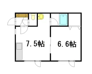 ノースウイング21【106号室】の間取り