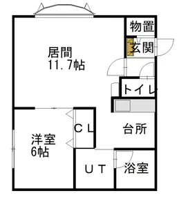 BELLE(ベル)【102号室】の間取り