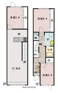 ATEENA3・23Ⅰ【B号室】の間取り