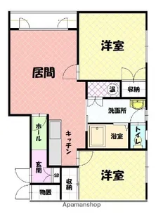 タウンズ秋月B棟【1階】の間取り