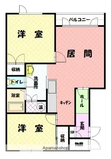 タウンズ秋月B棟【2階】の間取り