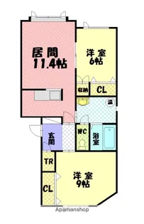 アンダンテF【1階】の間取り
