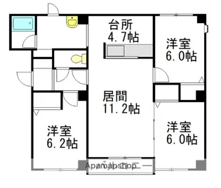 グランデール豊岡【2階】の間取り