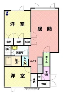 タウンズ秋月C棟【2階】の間取り